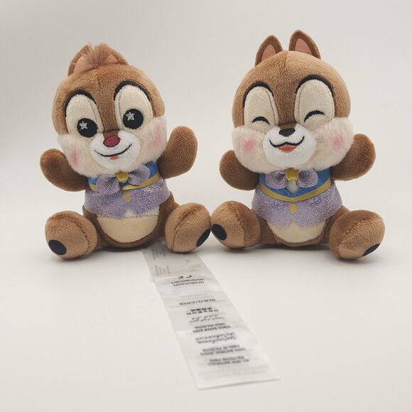Walt Disney World 50th Anniversary CHIP And DALE Wishables Plush LR Set Of 2 - Picture 2 of 4